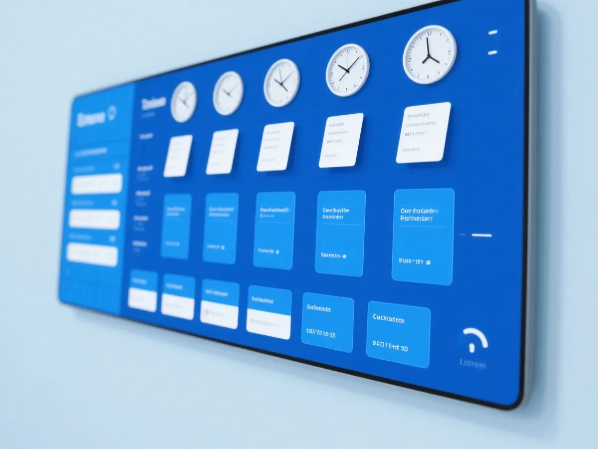 Digital timetable illustration for draw schedule planning